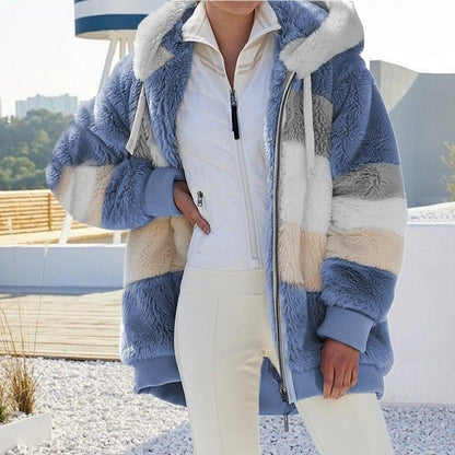 Elarova |  Weiche Jacke mit Kapuze für Damen
