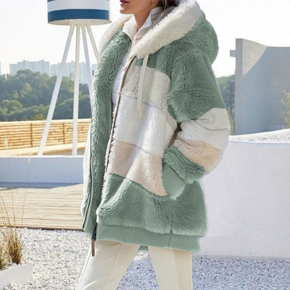 Elarova |  Weiche Jacke mit Kapuze für Damen