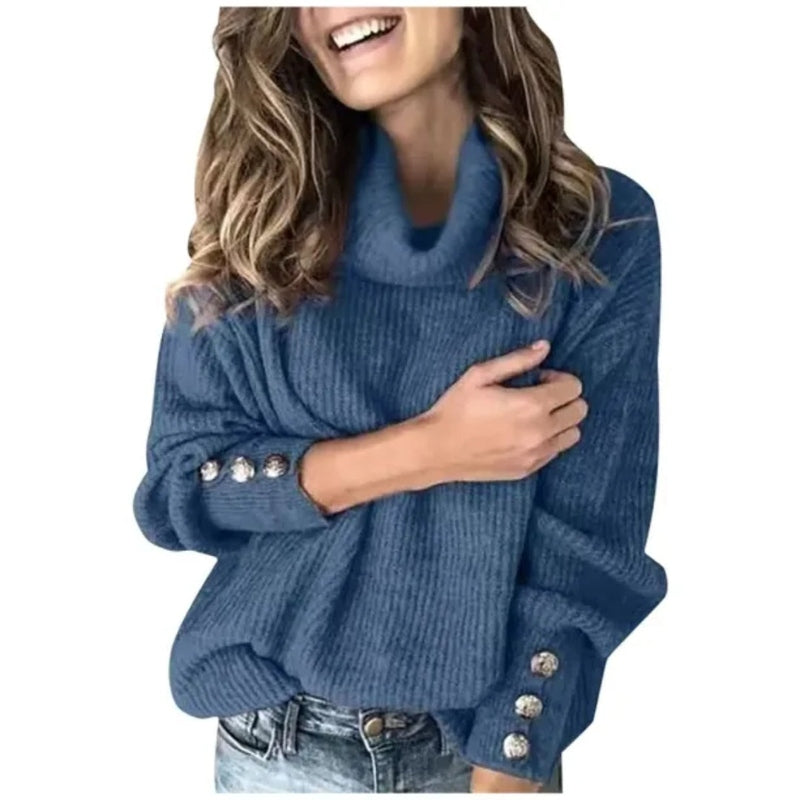 Weicher Damenpullover mit Rollkragen aus Kaschmir