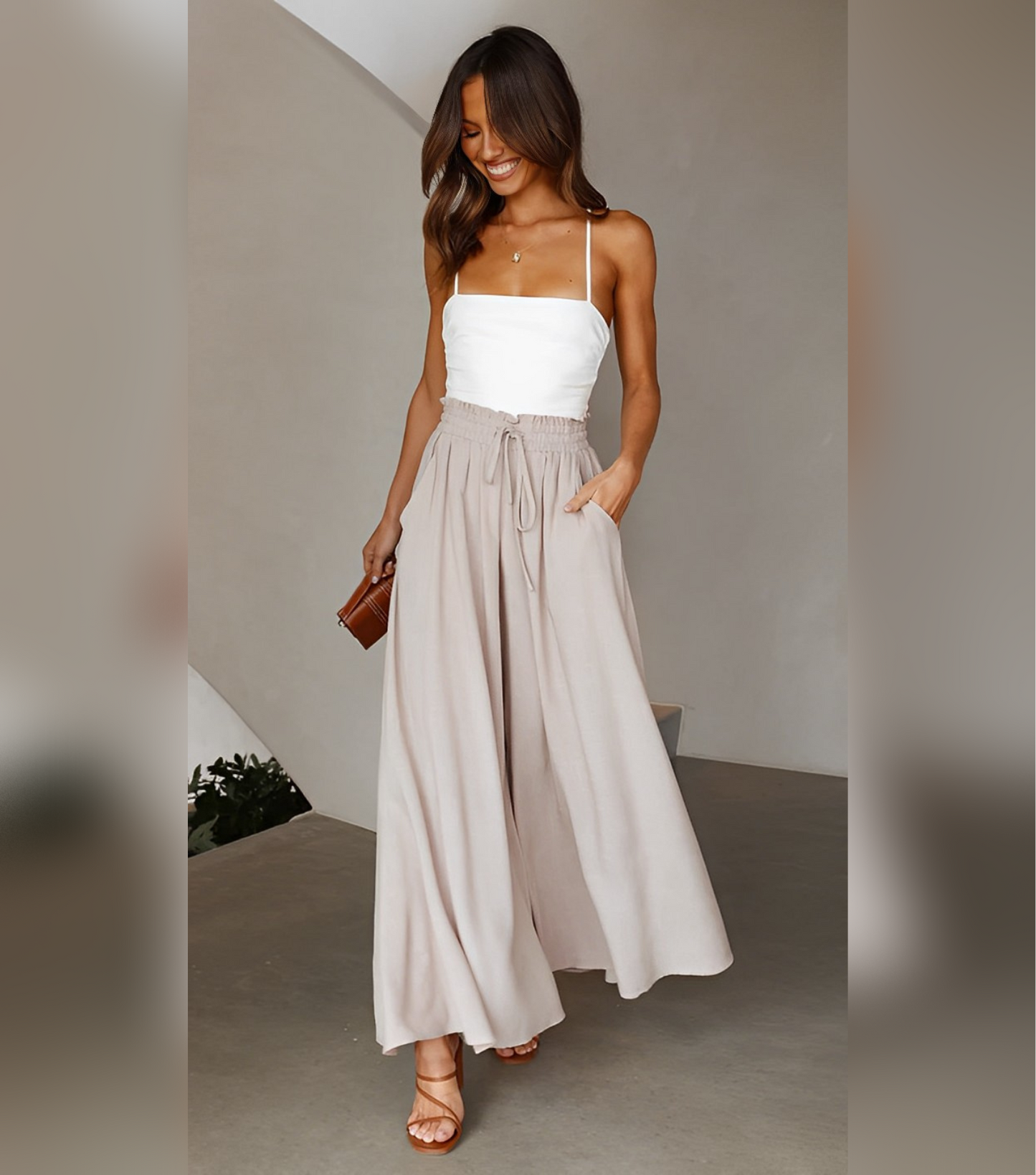 Weite, lockere, hoch taillierte Hose von Jamie