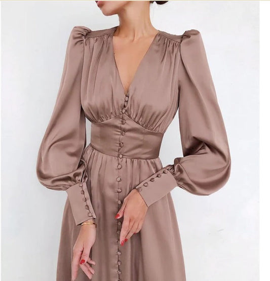 Arya™ – Damen Kleid aus Satin für Festliche Anlässe Elegante Passform-1