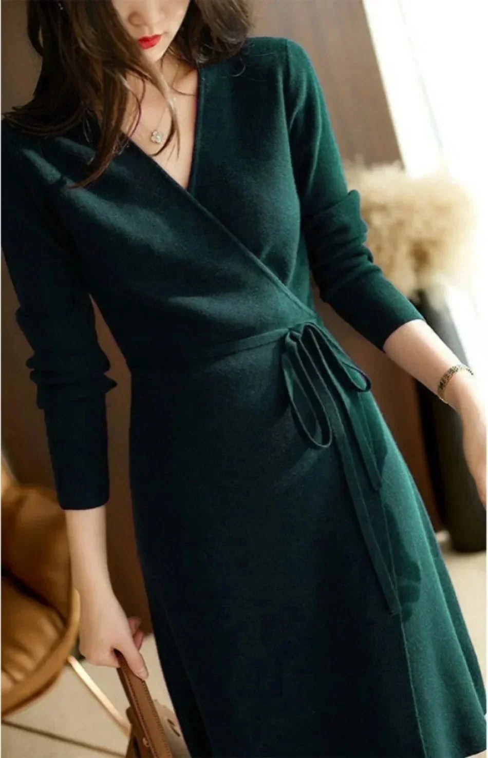Wickelkleid Amira mit V-Ausschnitt
