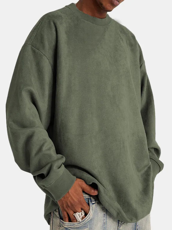 Wildleder Langarm-Pullover Elton