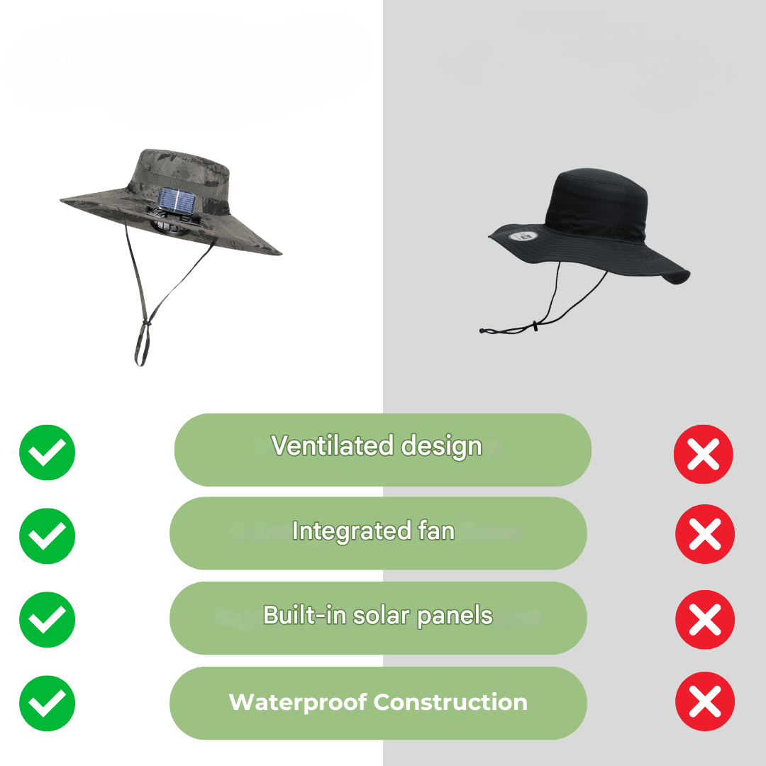 Outdoor Sonnenhut Kühlventilator Schirmmütze