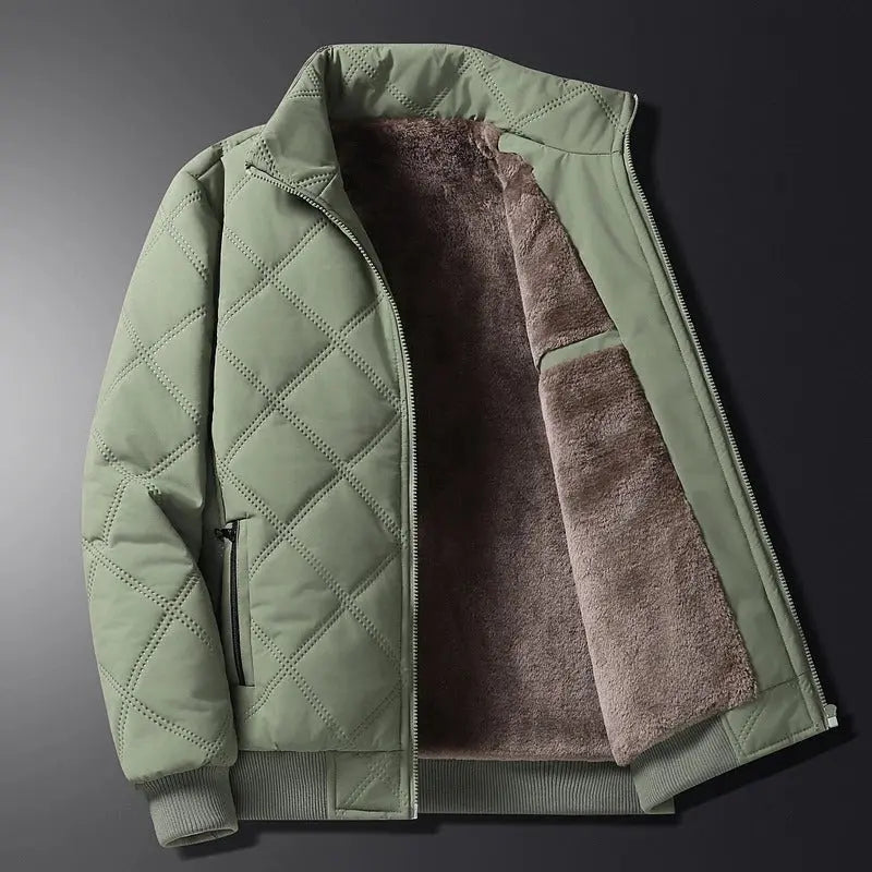 Windichte Herren Winter Jacke mit Fleece Innenfutter