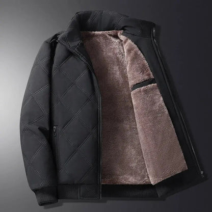 Windichte Herren Winter Jacke mit Fleece Innenfutter