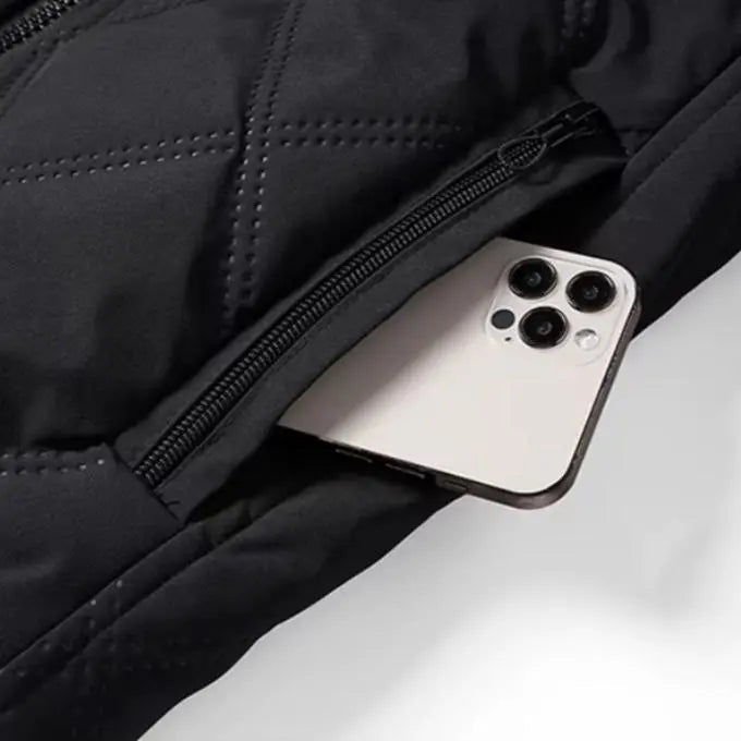 Windichte Herren Winter Jacke mit Fleece Innenfutter