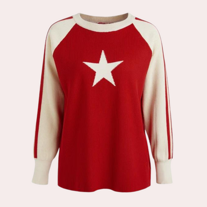Yaretzi - Trendiger Damenpullover mit stylischem Sternendesign