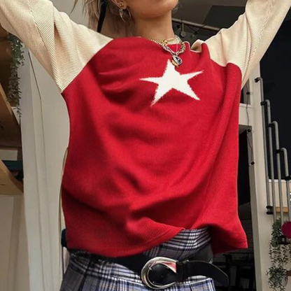 Yaretzi - Trendiger Damenpullover mit stylischem Sternendesign