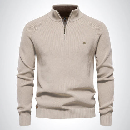 ZipCrest™ – Eleganter Half Zip Pullover Herren aus Baumwolle