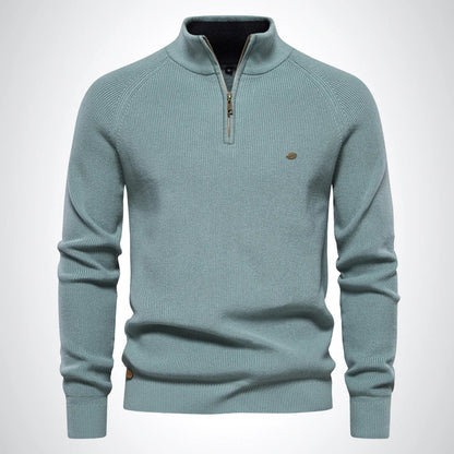 ZipCrest™ – Eleganter Half Zip Pullover Herren aus Baumwolle