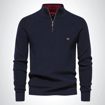 ZipCrest™ – Eleganter Half Zip Pullover Herren aus Baumwolle
