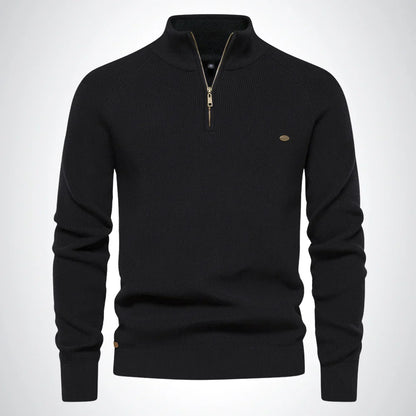 ZipCrest™ – Eleganter Half Zip Pullover Herren aus Baumwolle