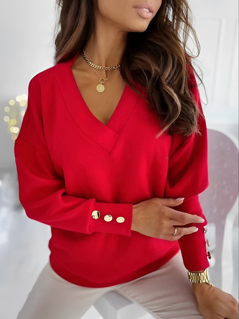 Zola – Bequemer Pullover mit V-Ausschnitt