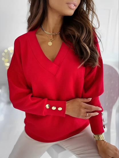 Zola – Bequemer Pullover mit V-Ausschnitt