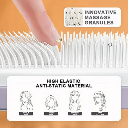 Haarbürste Selbstreinigend 4in1 Glattes Haar