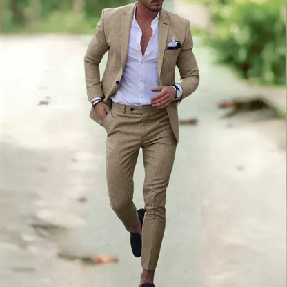 Herrenanzug Slim Fit Sommeranzug Elegant