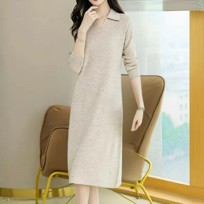 Strick Kleid Midi Lang Damen