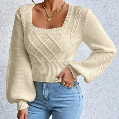 Damenpullover Strick Sienna Quadratausschnitt