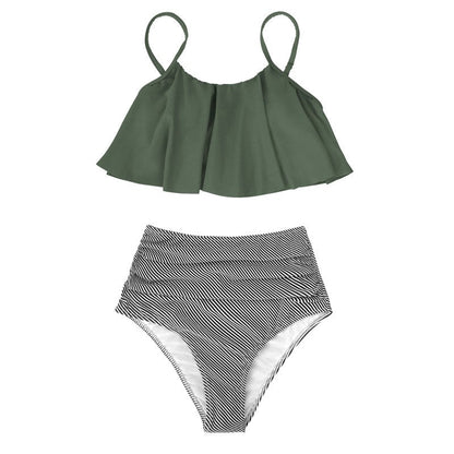 CaraCamilla™ – Damen Bikini Hochtailliert mit Rüschen und Verstellbaren Trägern 6