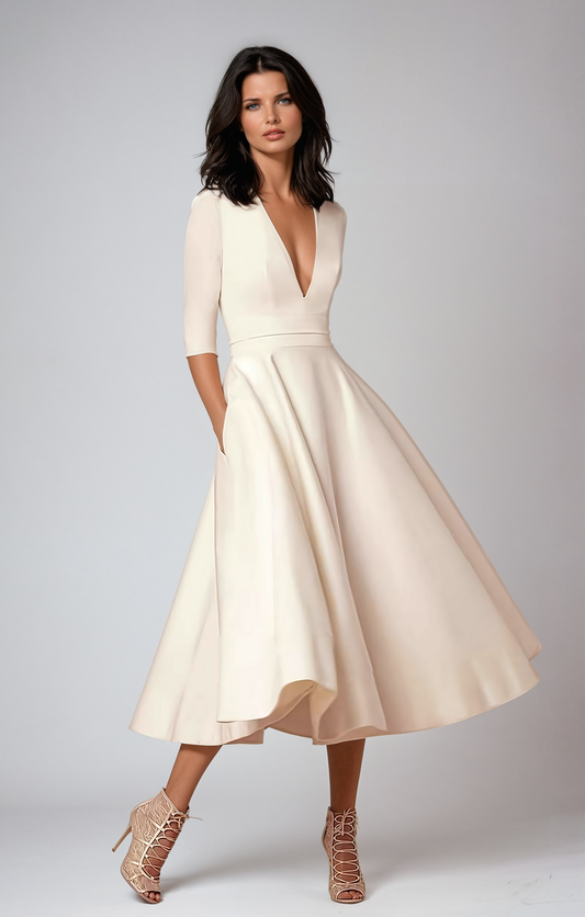 Faye™ – Damen Abendkleid im Retro-Stil mit Eleganter Trapez-Silhouette-1