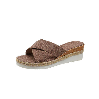 HanfStyle™ – Damen Plateau Sandalen für Komfort und Stil in Römischem Design 5