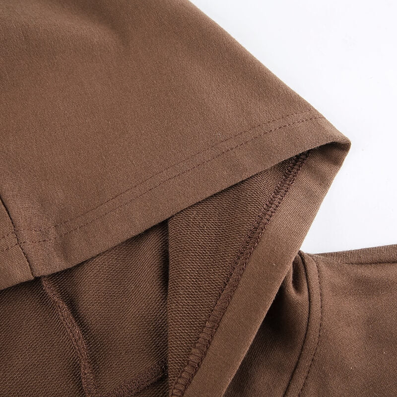 Damen Hoodie Kapuze Figurbetont Cropped Sportlich