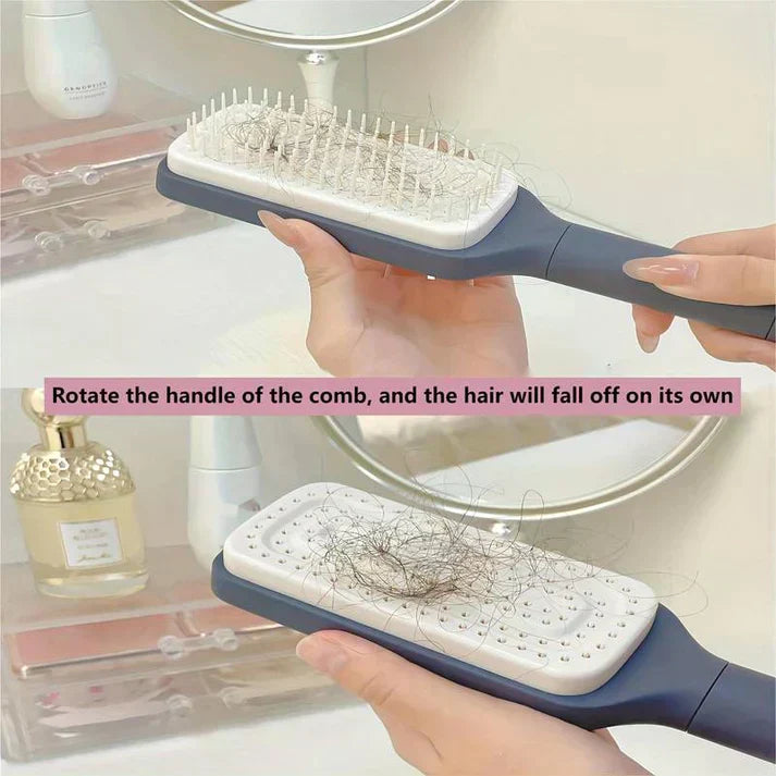 Haarbürste Selbstreinigend 4in1 Glattes Haar