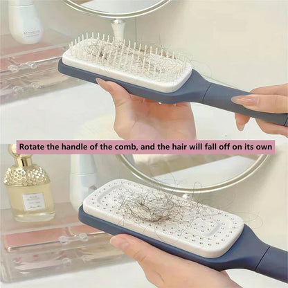 Haarbürste Selbstreinigend 4in1 Glattes Haar