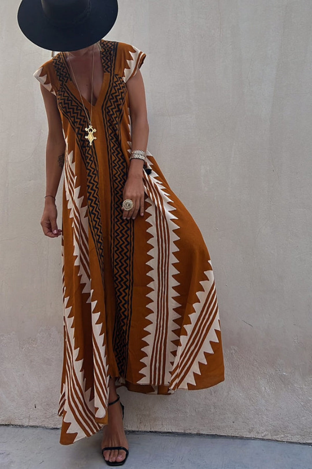 Variant image for Alya™ – Damen Kleid mit Lebhaften Aztekenmustern für Sommerkomfort-7