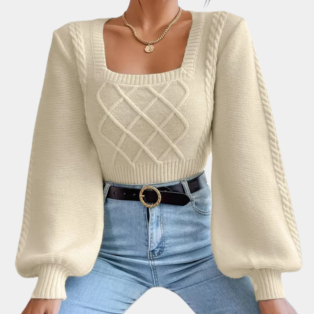 Damenpullover Strick Sienna Quadratausschnitt