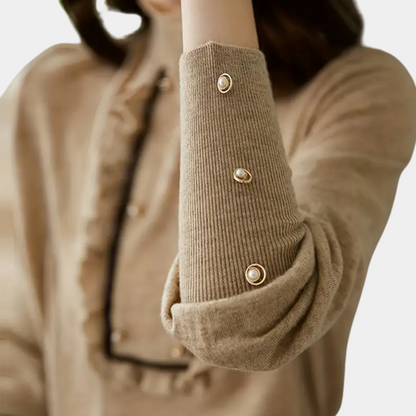 Damenbluse Khaki Frühling Trendig Modern