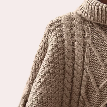 Damen Rollkragenpullover Gestrickt Stylisch