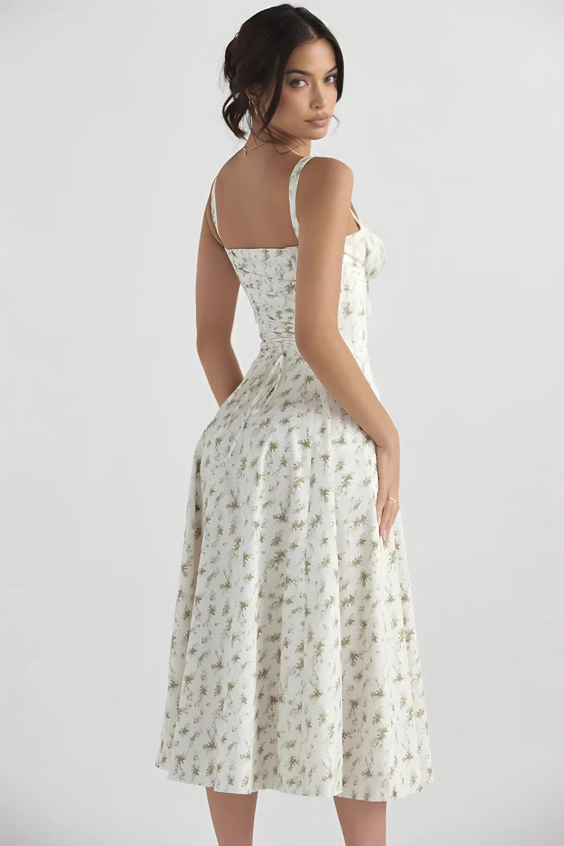 Fleugant™ – Damen Kleid Mit Eleganten Blumendruck & Verstellbaren Trägern-4