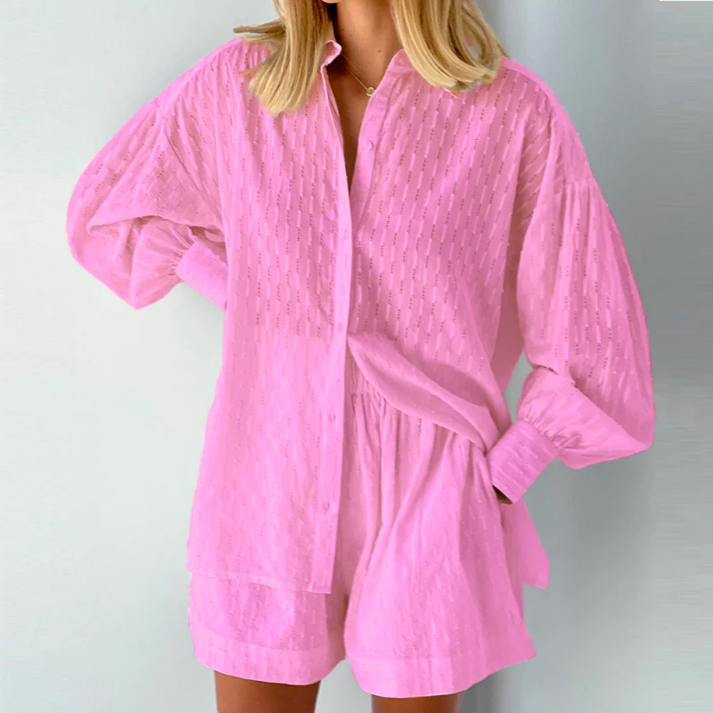 Sommeroutfit 2-teilig Bluse Shorts Damen