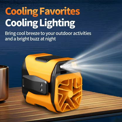 Tragbarer Ventilator mit Powerbank und LED Lampe