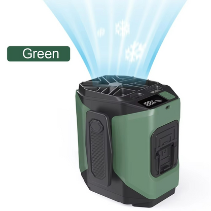 Tragbarer Ventilator mit Powerbank und LED Lampe