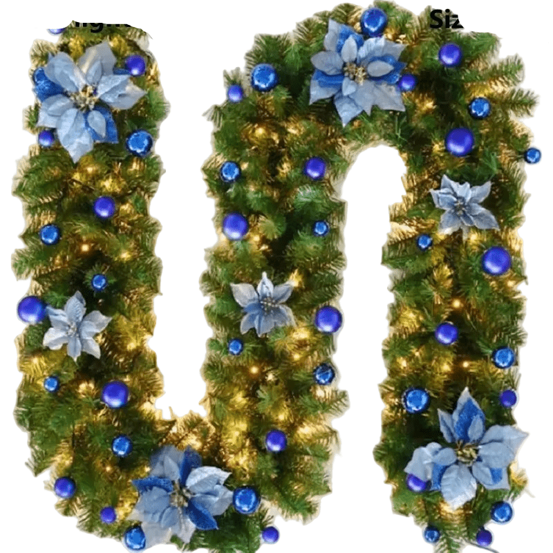 Weihnachtsgirlande LED Rattan Warmweiß Festlich