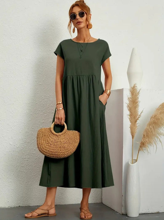 Noémie™ – Damenkleid mit Praktischen Taschen für Eleganten Komfort-1