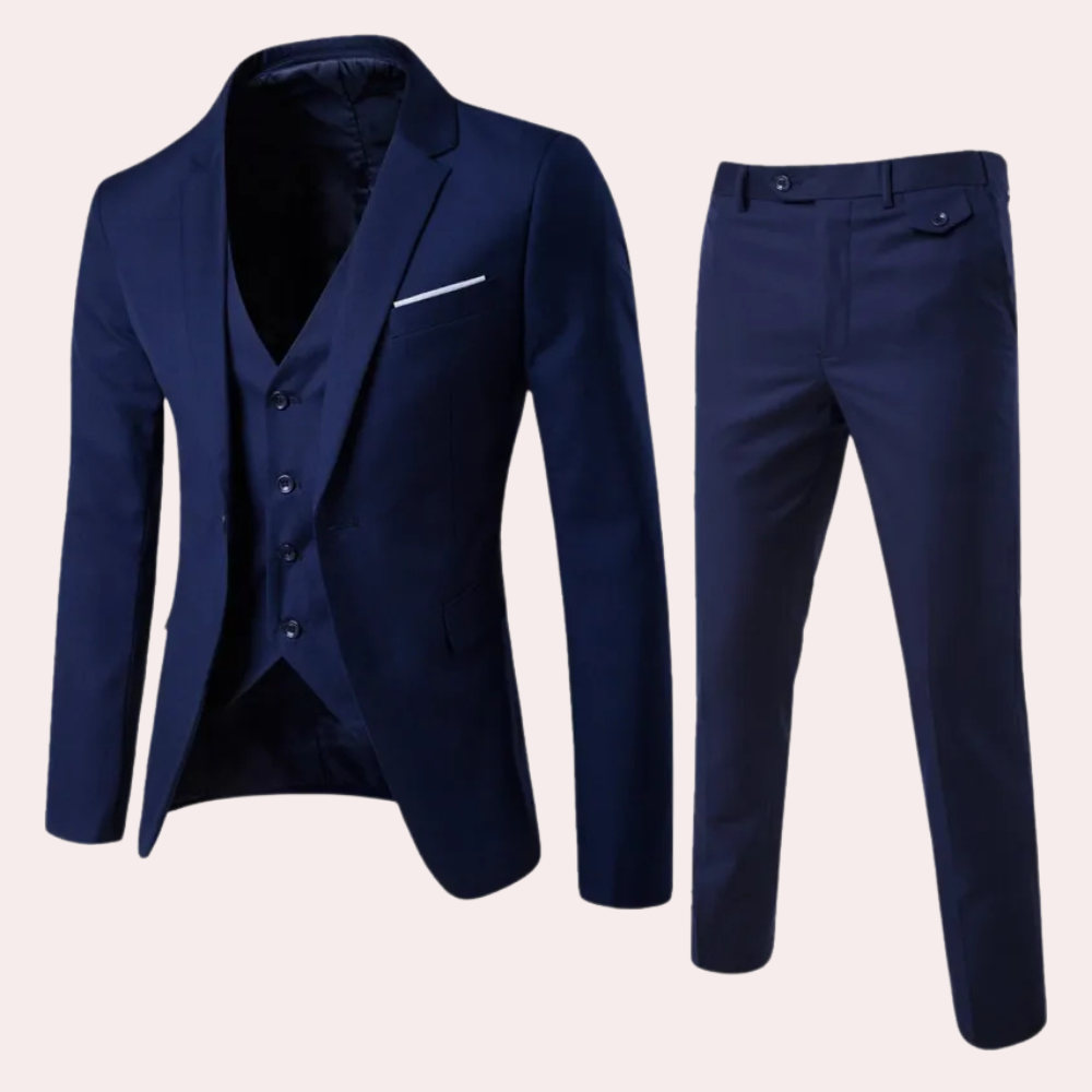 Herrenanzug Dreiteilig Slim Fit Modern