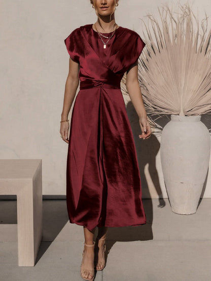 Variant image for Claire™ – Damen Midi Seidenkleid Elegant & Bequem für Hochzeitsgast-17