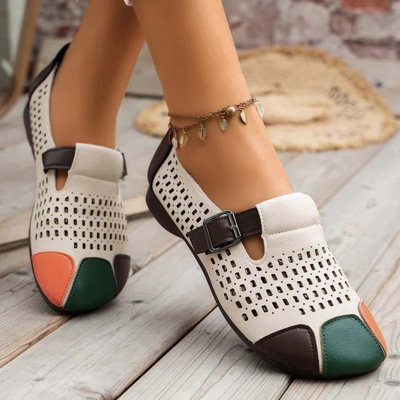 Damen Sandalen mit Schnalle Sommer - Elarova