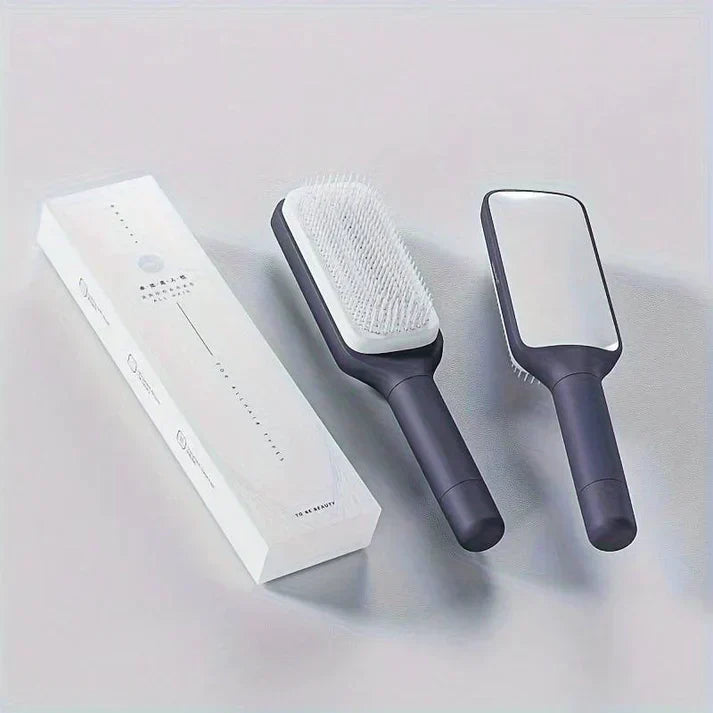 Haarbürste Selbstreinigend 4in1 Glattes Haar