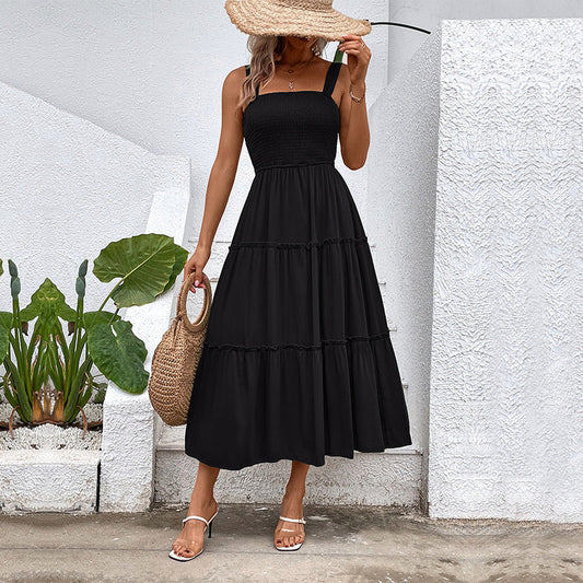 Solelia™ – Damen Midi Kleid Ärmellos Leicht & Bequem für Sommertage-1