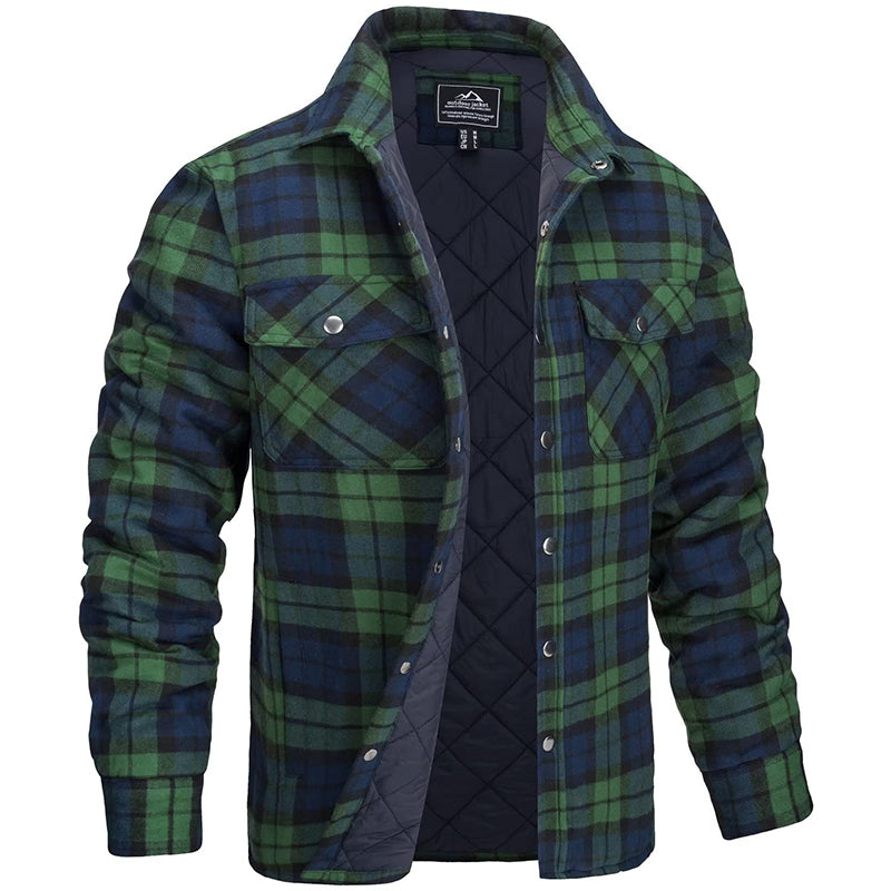 Herren Winterjacke Nachhaltig Isoliert Karo