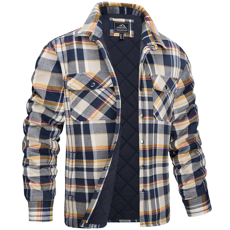 Herren Winterjacke Nachhaltig Isoliert Karo