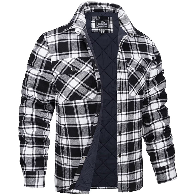 Herren Winterjacke Nachhaltig Isoliert Karo