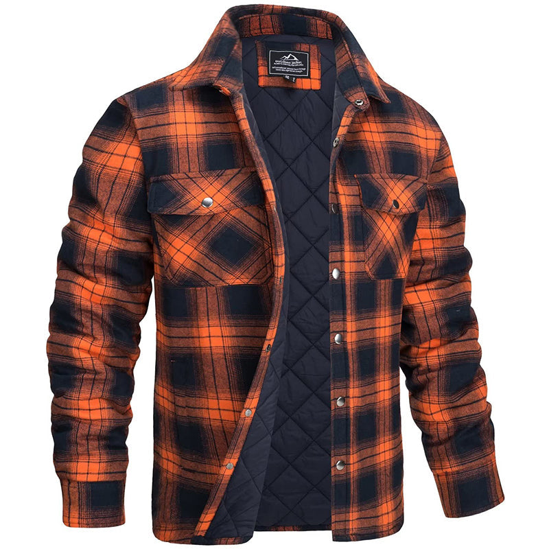 Herren Winterjacke Nachhaltig Isoliert Karo