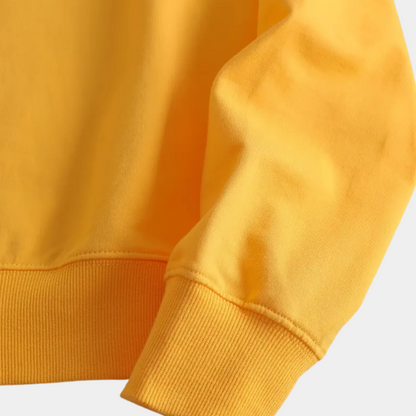 Damen Sweatshirt Gelb Blumenmuster Fleur