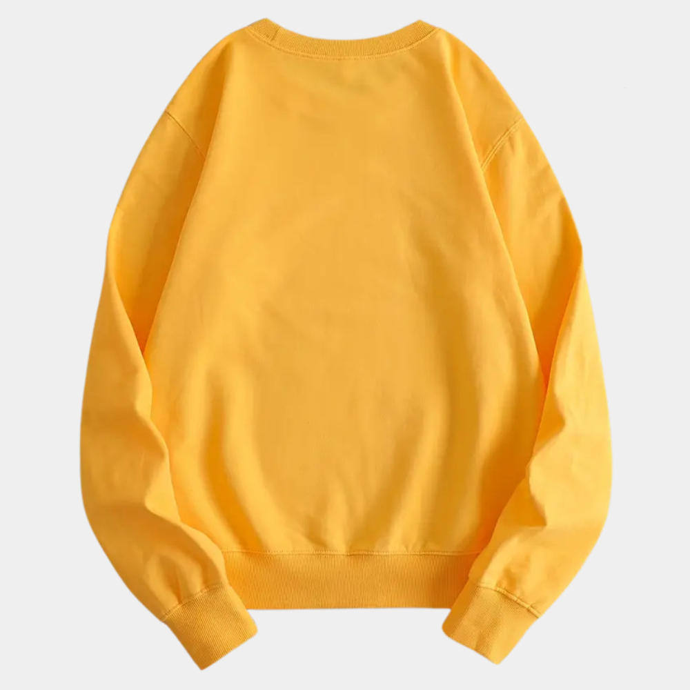 Damen Sweatshirt Gelb Blumenmuster Fleur